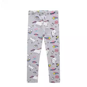 Леггинсы для девочек на осень 2023 года — детские брюки маленького и среднего размера на весну и осень 2T (Height 80-90 cm) серый
