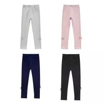 Леггинсы для девочек от 3 до 10 лет, однотонные удобные эластичные брюки 100