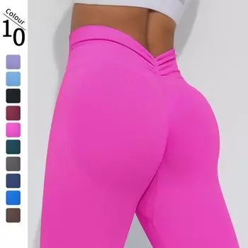 Леггинсы для йоги с пузырьками Nessaj, бесшовные спортивные штаны, женские эластичные трикотажные колготки для спортзала и фитнеса с высокой талией S лавандовый