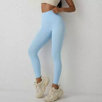Леггинсы для йоги, женские леггинсы для фитнеса, брюки для бега, велоспорта, дышащие спортивные леггинсы S синий