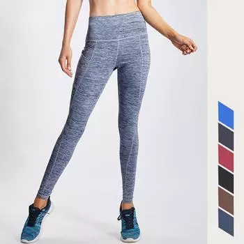 Леггинсы для йоги, женские леггинсы с высокой талией, однотонные быстросохнущие колготки, брюки для тренировок в тренажерном зале M красный