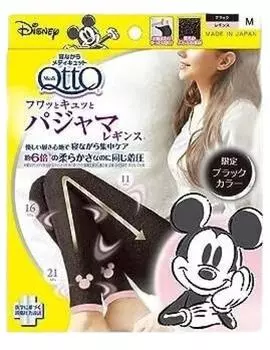 Леггинсы для пижамы Medicut Mofutto Kyutto Room Wear Mickey Black M Компрессионные леггинсы для пижамы чёрный