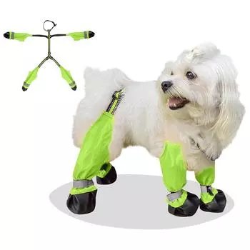 Леггинсы для собак, водонепроницаемые ботинки для собак, противоскользящая обувь для собак, защита для домашних животных для маленьких и средних собак XS жёлтый