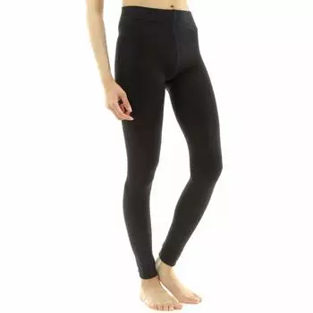 леггинсы для тепла № 160 защита от холода внутренняя 1 [USK STORE] флисовая подкладка женские, черные, колготки, ноги, денье, (JM-L часть)