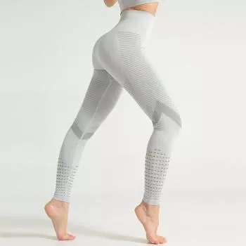 Леггинсы для тренировок, женские эластичные леггинсы с эффектом пуш-ап, дышащие сетчатые леггинсы для фитнеса, антицеллюлитные леггинсы для тренажерного зала S красный