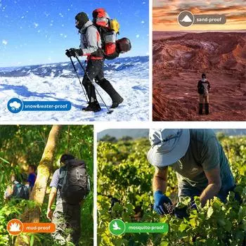 Леггинсы, гетры для путешествий, уличные гетры, походы, катание на лыжах, водонепроницаемые зимние бахилы, туристические ботинки S чёрный