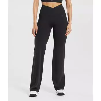 Леггинсы GYMSHARK Crossover Regular, расклешенные, черные B5A8D BB2J XXS