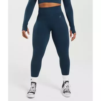 Леггинсы Gymshark Flex с высокой талией, темно-синие, деним, синие B1a2q Ucfx XS