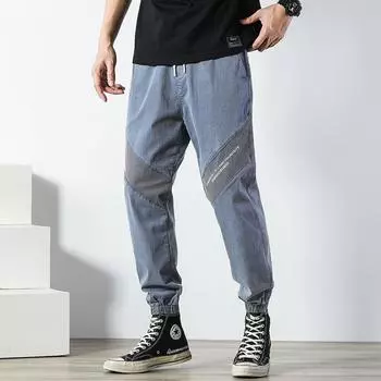 Леггинсы Harlan мужские свободные эластичные лоскутные универсальные укороченные брюки мужские летние леггинсы мужские 28