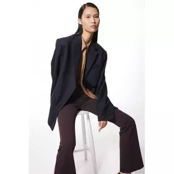 Леггинсы HM flare бордового цвета