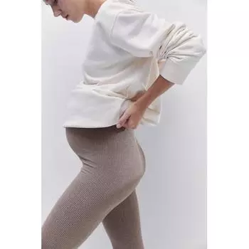 Леггинсы HM MAMA бесшовные бежевый меланж