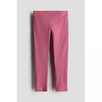 Леггинсы из ребристого джерси HM розового цвета