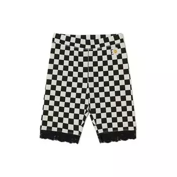 Леггинсы прямого кроя Vans в клетку со средней посадкой, женские брюки, черные VN00074SBLK S