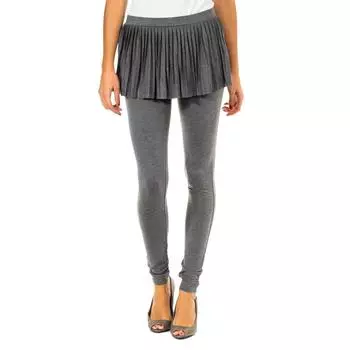 Женские эластичные плиссированные леггинсы с юбкой 70DFU0037 S серый