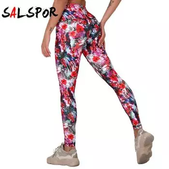 Леггинсы с принтом, женские колготки с высокой талией, леггинсы для спортзала, леггинсы для фитнеса с пуш-ап, спортивная одежда