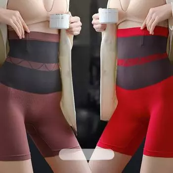 Леггинсы с высокой талией больших размеров, корректирующие бедра, брюки для похудения, послеродовые брюки для похудения живота, брюки для похудения на плоской подошве L чёрный