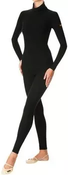 Леггинсы SASAKI Gymnastics Practice Long с флисовой подкладкой HW1295L Black L для женской гимнастики/художественной гимнастики (В)