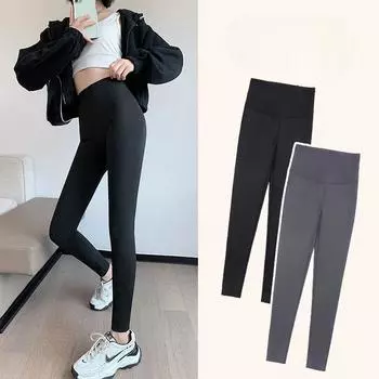 Леггинсы Shark Pants Spring Thin Breathable Barbie Pants Укороченные брюки Slimming Yoga Pants S чёрный