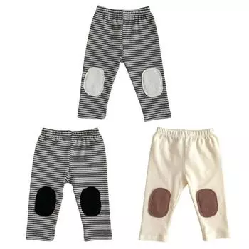 Леггинсы в полоску для малышей. Простые эластичные леггинсы для малышей на весну и осень. 66