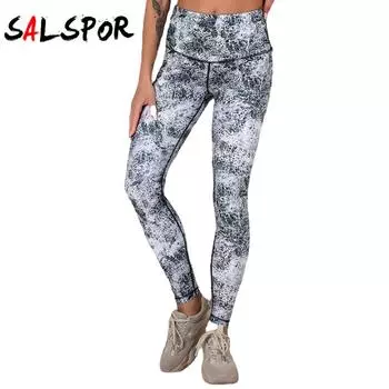 Леггинсы женские лоскутные тренировки фитнес леггинсы пуш-ап брюки с принтом высокая талия спортивные женские брюки