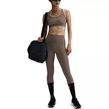 Леггинсы женские Nike Dri-Fit One с высокой талией, быстросохнущие, цвет норка-коричневый, черный HJ9196-233 S