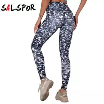 Леггинсы женские с высокой талией и принтом, леггинсы для фитнеса, штаны для тренировок в тренажерном зале, женские индивидуальные джеггинсы
