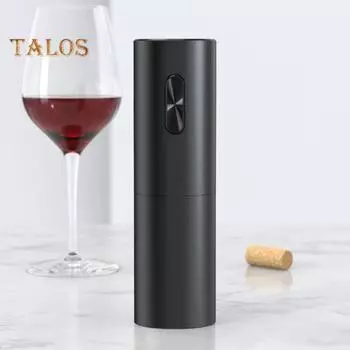 Легкая электрическая открывалка для вина, работающая на батарейках, быстрое и легкое удаление пробки, идеально подходит для любителей вина чёрный