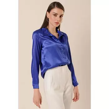 Легкая атласная рубашка