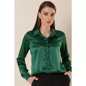 Легкая атласная рубашка