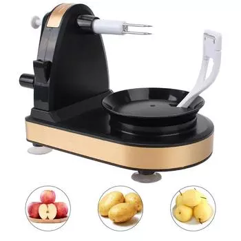 Легкая автоматическая овощечистка с ручным вращением, многофункциональная машина для очистки яблок, груш, картофеля, фруктов, овощей, автоматическая машина для гладкой очистки чёрный