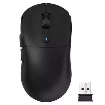 Легкая беспроводная игровая мышь X3 с 3 режимами, 2,4G, USB-C, проводной Bluetooth, 26K DPI, оптический датчик PAW3395 для ПК/ноутбука/Win/Mac белый
