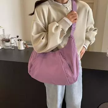 Легкая большая сумка большой емкости Женская сумка через плечо Сумка для поездок на работу розовый