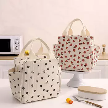 Легкая большая вместительная сумка для ланча, симпатичная портативная сумка-тоут Bento с изоляцией для поездок в офис One Size