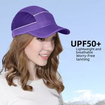 Легкая быстросохнущая солнцезащитная шляпа для бега, тенниса и занятий спортом на открытом воздухе Adjustable хаки