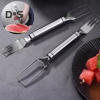 Легкая чистка, резак для фруктов, слайсер 2-в-1, современный резак для арбуза, специальный инструмент серебряный