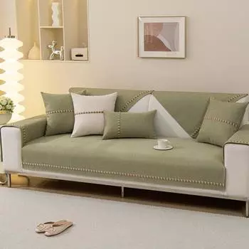 Легкая диванная подушка из синели во французском кремовом стиле, универсальный чехол на четыре сезона, тканевые нескользящие подушки для сидения 70*70cm