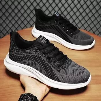 Легкая дышащая противоскользящая износостойкая модная повседневная спортивная обувь для взрослых 39 чёрный