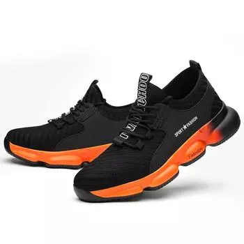 Легкая дышащая защитная удобная рабочая обувь стильная защитная обувь 40 чёрный