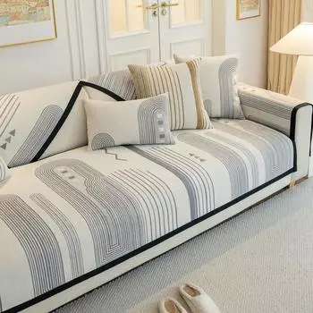 Легкая французская диванная подушка из синели, универсальная простая подушка на четыре сезона, тканевая подкладка, нескользящий чехол для дивана 70*70cm