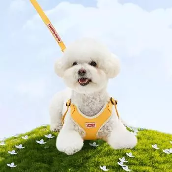 Легкая и безопасная шлейка для защиты от вредителей Laughing Charlie Puppy, желтая
