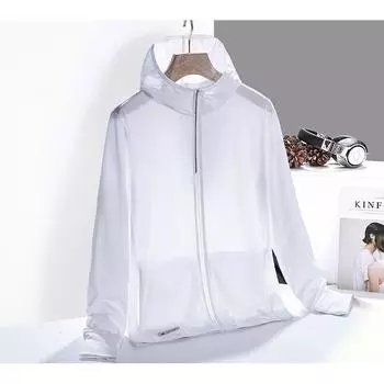 Легкая и дышащая солнцезащитная куртка для женщин для летнего отдыха на свежем воздухе one size небесно-голубой