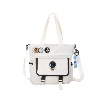 Легкая и свежая студенческая портативная сумка-туториал высокого уровня, одноплечная сумка для ношения в руке через плечо, холщовая сумка большой вместимости для поездок на работу Single pack