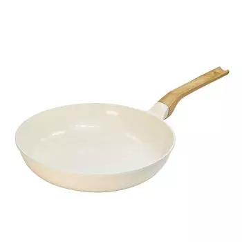 Легкая и удобная в использовании керамическая сковорода диаметром 28 см, совместимая с IH белый