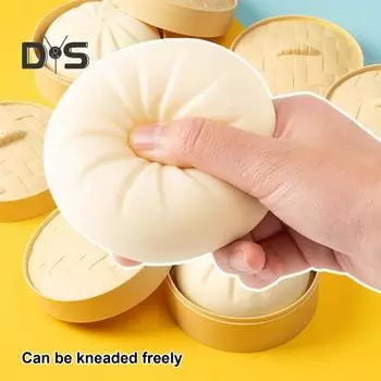 Легкая игрушка-непоседа, свободно замешанная, забавные булочки на пару, игрушка-непоседа белый