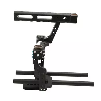 Легкая клетка для видеокамеры из алюминиевого сплава с холодным башмаком и ручкой Cheese Top