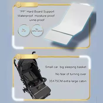 Легкая коляска для малышей 1-3 года Портативная коляска для путешествий Компактная коляска для самолета для малышей Портативная легкая