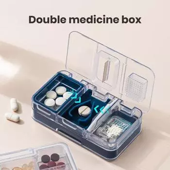 Легкая коробка для таблеток, влагостойкая, практичная, портативная, дозирующая зелёный