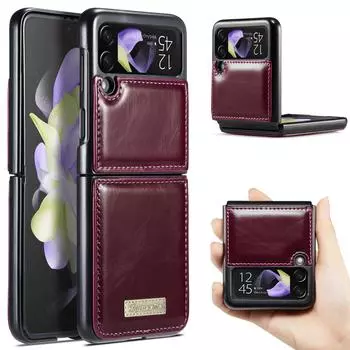 Легкая кожаная сумка для телефона, чехол для Samsung Galaxy Z Flip4 Flip 4 Flip3 Flip 3 Zflip4, противоударный защитный чехол for Samsung z Flip 3 розовый