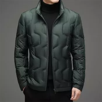 Легкая куртка-пуховик для среднего возраста, повседневная, короткая, 90% утиный пух, осень и зима, новая мужская теплая куртка-стойка, модная куртка-пуховик M