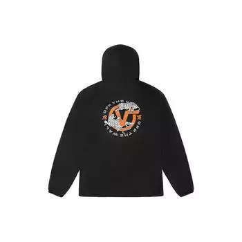Легкая куртка с капюшоном на молнии с принтом Vans, верхняя одежда унисекс, черный VN0002BNBLK S